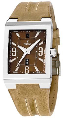 Festina Nº9 Caballero acero y cuero 5 atm (16185/4)